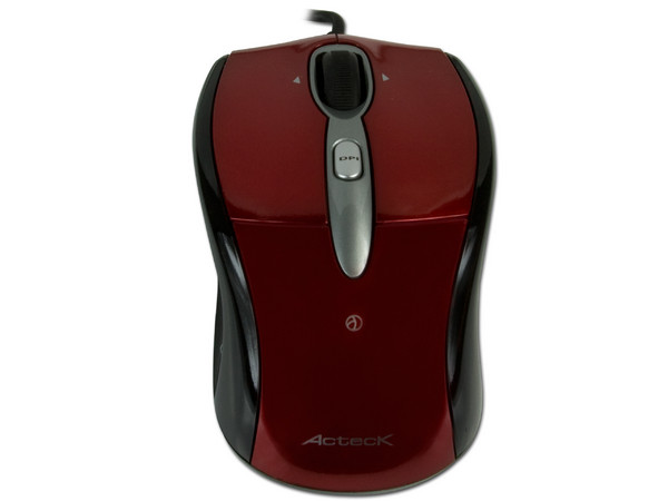 Mouse Acteck Exeed Navigator AM-2550 Óptico, USB. Color Rojo