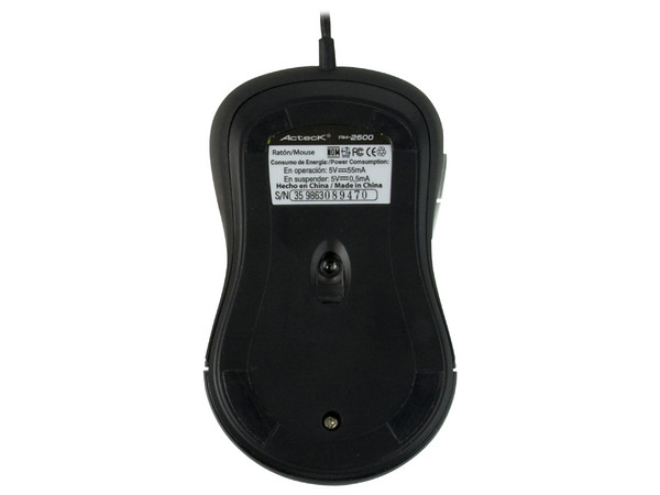 Mini Mouse Acteck Óptico AM-2600 Exeed Traveller, USB. Color Negro