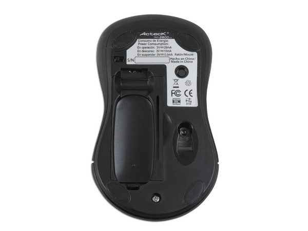 Mouse Acteck Óptico Inalámbrico AM-2600RF Exeed Traveller RF, USB. Color Negro