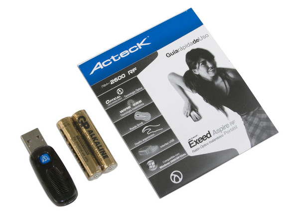 Mouse Acteck Óptico Inalámbrico AM-2600RF Exeed Traveller RF, USB. Color Negro