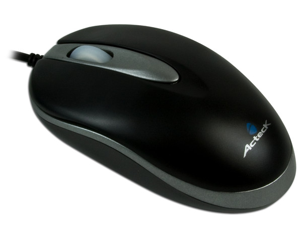 Mouse Acteck AM-280 Óptico, PS/2. Color Negro