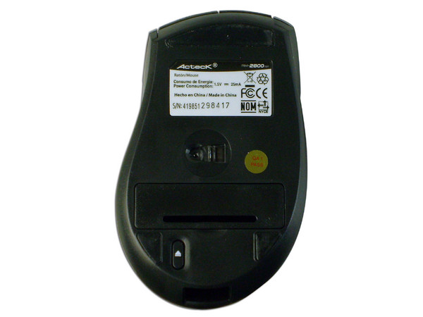 Mini Mouse Acteck Óptico Inalámbrico AM-2800RF Exeed Traveller RF, USB. Color Negro