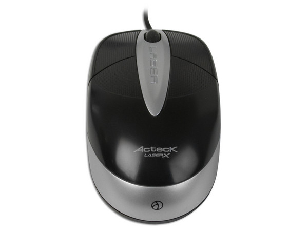 Mouse Acteck AM-RX1 Láser, USB. Color Negro/Plateado