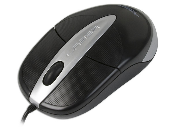 Mouse Acteck AM-RX1 Láser, USB. Color Negro/Plateado