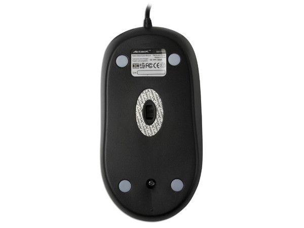Mouse Acteck AM-RX1 Láser, USB. Color Negro/Plateado