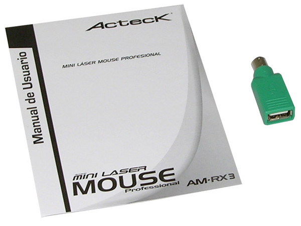 Mini Mouse Acteck Láser Profesional, USB/PS2. Color Plateado
