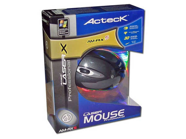 Mouse Acteck Láser Profesional, USB y PS/2. Color Negro