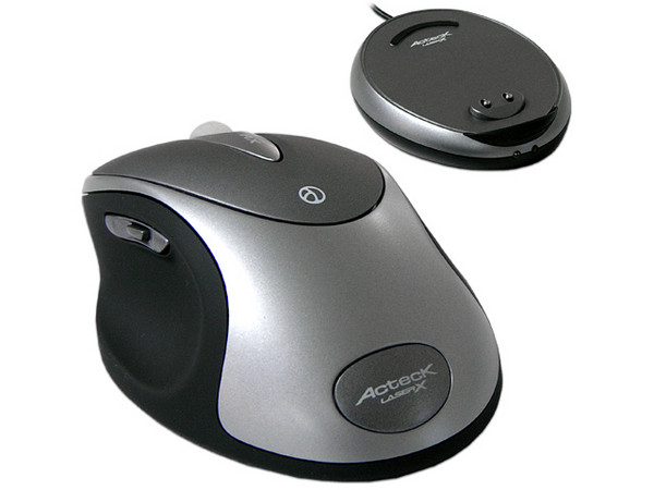 Mouse Acteck Láser Profesional Inalámbrico, USB y PS/2. Color Plateado