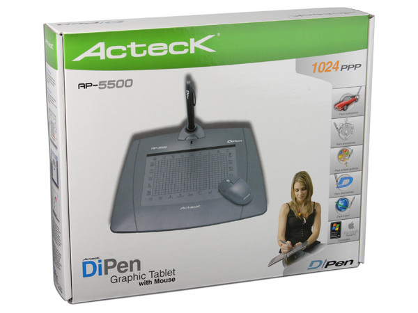 Tableta Gráfica Acteck DiPen 5500 con Mouse