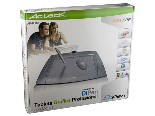 Tableta Gráfica Profesional DiPen 8000 con Mouse