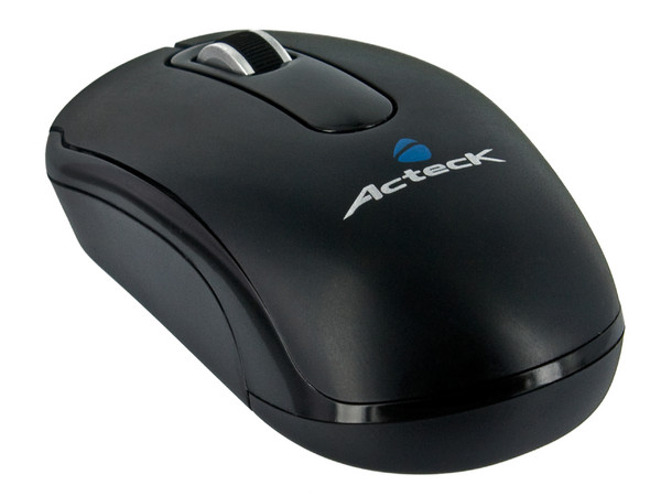 Mini Mouse Acteck AM-320RF Óptico Inalámbrico, USB. Color Negro