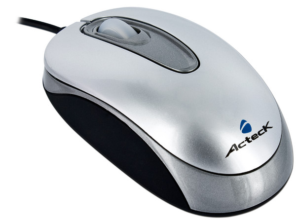 Mini Mouse Acteck AM-220 Óptico, USB. Color plata