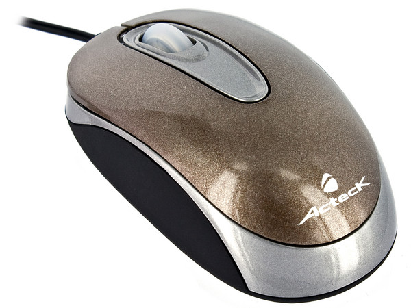 Mini Mouse Acteck AM-220 Óptico, USB. Color café