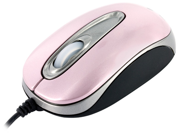 Mini Mouse Acteck AM-220 Óptico, USB. Color Rosa