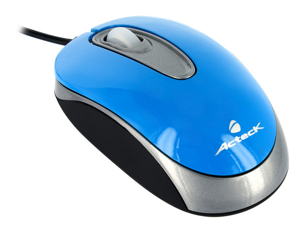 Mini Mouse Acteck AM-220 Óptico, USB. Color azul