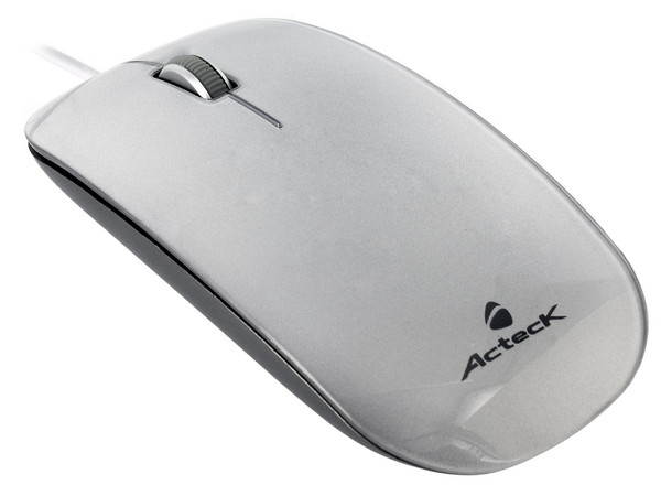 Mouse Acteck Workmate Ultra Slim Óptico, USB. Color Plata