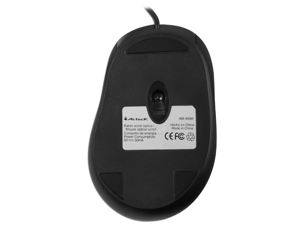 Mouse Acteck AM-6500 Óptico, USB. Color Negro
