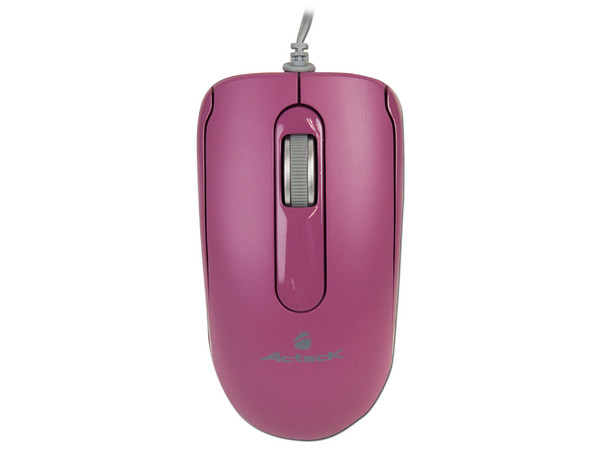 Mini Mouse Acteck Movimate AM-320 Óptico, retráctil USB. Color Rosa