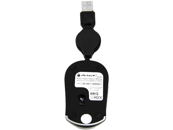 Mini Mouse Óptico Acteck Movimate AM-400, retráctil, USB.