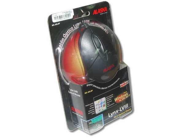 Mouse Alaska LYNX LVIII, Optico, Scroll, PS/2. Color Negro