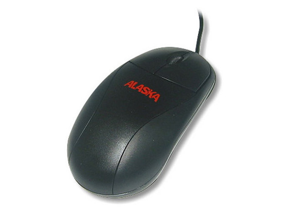 Mouse Óptico Alaska con scroll, PS/2. Color Negro