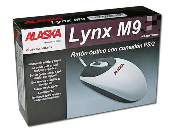 Mouse Óptico Alaska con scroll, PS/2