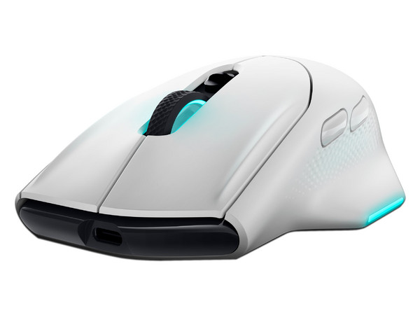 Mouse Gamer Inalámbrico Alienware AW620M, hasta 26,000 dpi, 7 botones, USB. Color Blanco.