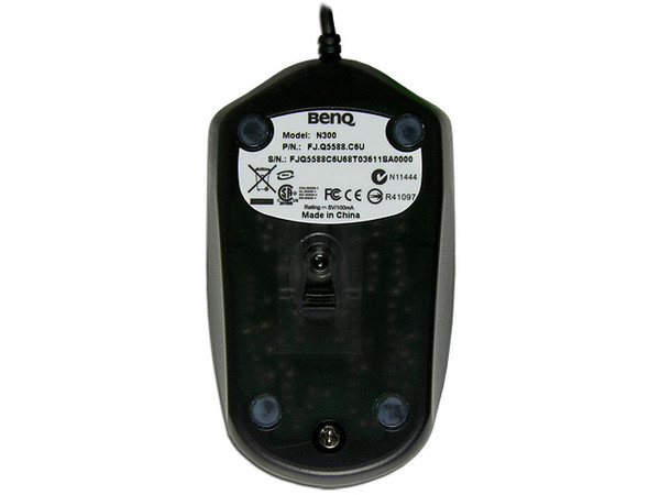 Mini Mouse BenQ N300, Óptico color Plata, USB / PS/2