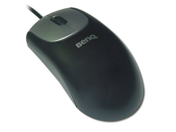 Mouse Óptico Benq M106, PS/2. Color Negro con Plateado