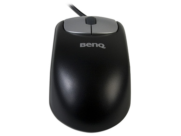 Mouse Óptico Benq M106, PS/2. Color Negro con Plateado