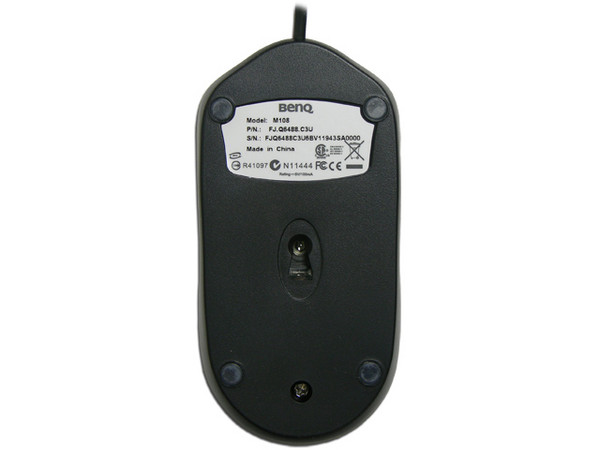 Mouse BenQ Modelo M108, Óptico, Color Negro/Plata, USB