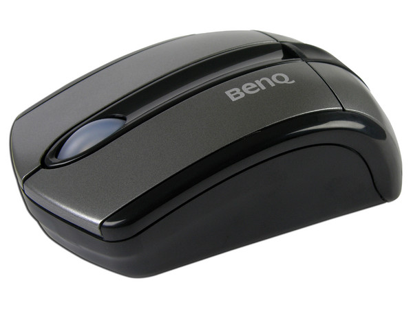 Mouse BenQ P610 Óptico Inalámbrico para Laptop, USB. Color Negro con Plateado.