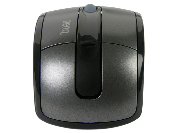Mouse BenQ P610 Óptico Inalámbrico para Laptop, USB. Color Negro con Plateado.