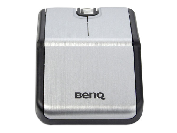 Mini Mouse Portable tipo Tarjeta BenQ S500 Óptico, Retráctil USB. Color Plateado