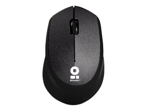 Mouse Óptico Inalámbrico BRobotix, hasta 1000 dpi, Receptor USB. Color Negro.