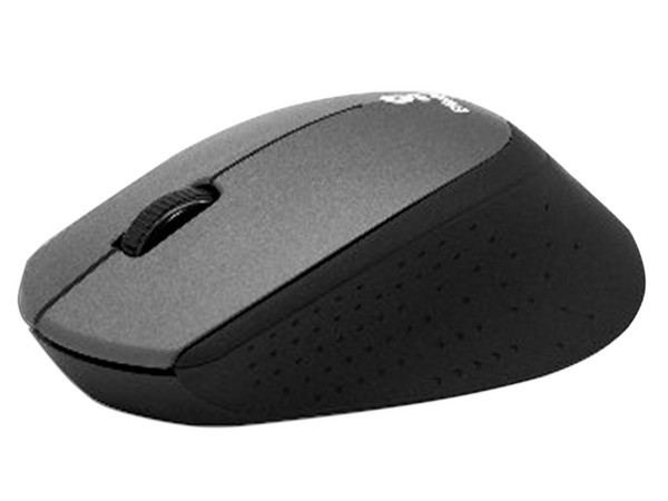 Mouse Óptico Inalámbrico BRobotix, hasta 1000 dpi, Receptor USB. Color Gris/Negro.
