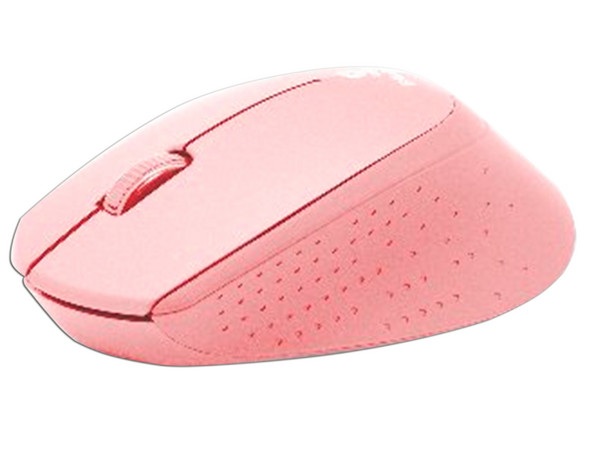 Mouse Óptico Inalámbrico BRobotix, hasta 1000 dpi, Receptor USB. Color Rosa.