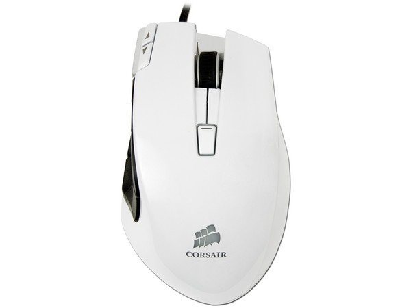 Mouse Gamer Corsair Vengeance M95, sensor Láser de hasta 8200dpi, 9 botones programables, armazón de aluminio, USB. Color Blanco