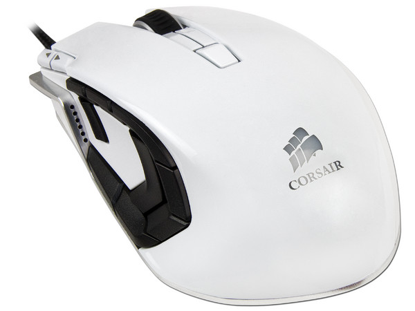 Mouse Gamer Corsair Vengeance M95, sensor Láser de hasta 8200dpi, 9 botones programables, armazón de aluminio, USB. Color Blanco