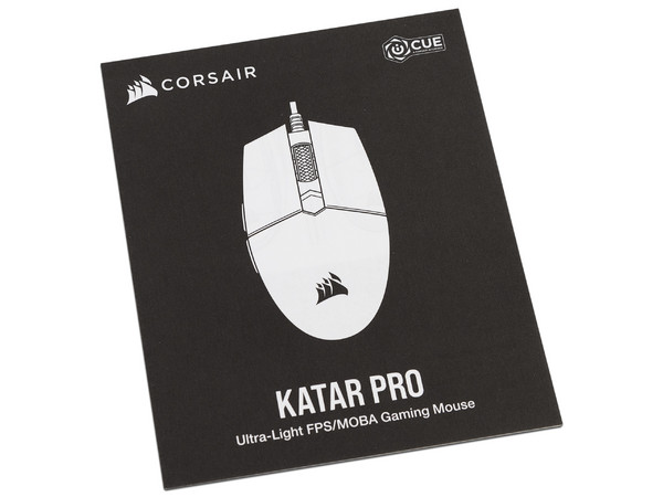 Mouse Gamer Corsair KATAR PRO, hasta 12,400 dpi, 6 botones, RGB. Color Negro.