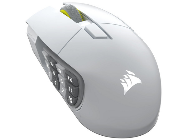 Mouse Gamer Corsair SCIMITAR ELITE, 16 Botones Personalizables, Receptor USB, Color Blanco.