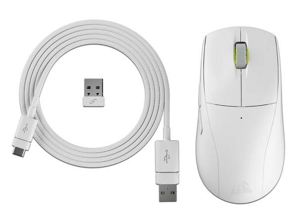 Mouse Gamer Corsair M75 AIR, hasta 25,000 DPI, Receptor USB, Color Blanco.