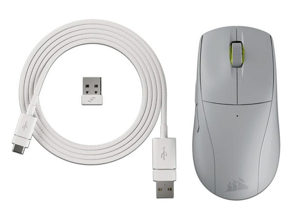 Mouse Gamer Inalámbrico Corsair M75 AIR, hasta 26,000 dpi, 5 botones, Bluetooth, Receptor USB. Color Gris.