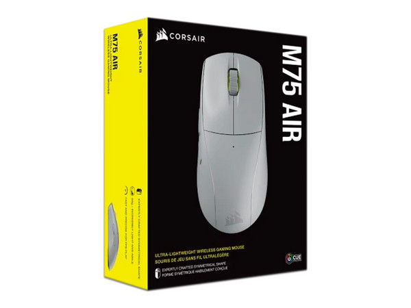 Mouse Gamer Inalámbrico Corsair M75 AIR, hasta 26,000 dpi, 5 botones, Bluetooth, Receptor USB. Color Gris.