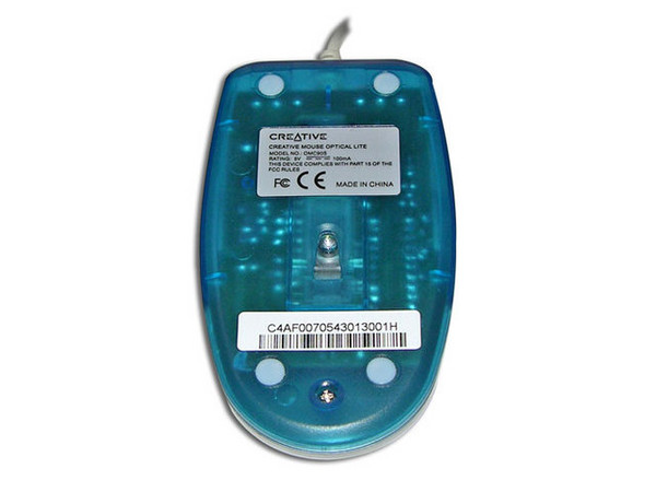 Mouse Óptico Creative Luz Azul, USB.
