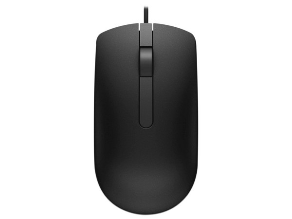 Mouse Óptico Dell MS116, 1000 dpi, USB. Color Negro.