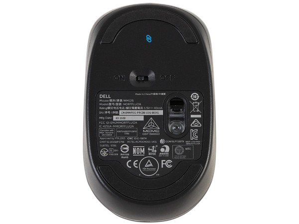 Mouse Óptico Inalámbrico DELL Wireless WM126, 1,000 dpi, USB. Color Negro.