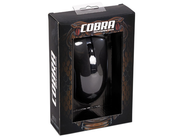 Mouse Óptico Gamer Eagle Warrior Cobra, hasta 3200 dpi, 6 botones, Iluminación RGB. Color Negro.