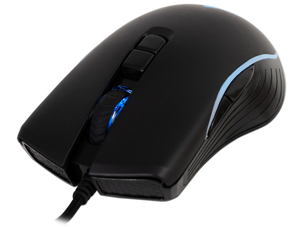 Mouse Óptico Gamer Eagle Warrior Cobra, hasta 3200 dpi, 6 botones, Iluminación RGB. Color Negro.