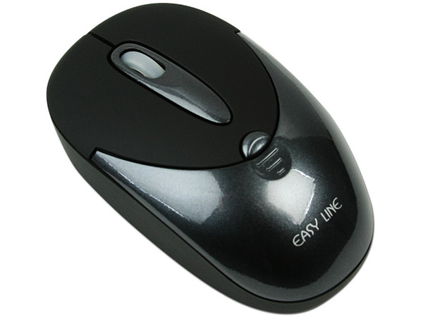 Mini Mouse Easy Line Óptico Inalámbrico, USB. Color Negro